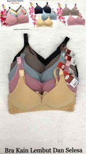 Womans Cotton Plain Bra 34-40 Ladies bra/baju dalam wanita / Bra Kain Lembut Dan Selasa