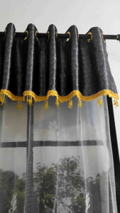 Gorden Poni Rumbai ruang tamu/gorden poni pisah bahan blackout tebal murah hijau gold