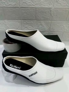 sepatu selop habib bahar trendy / selop pria terlaris / selop putih / sandal selop terbaru