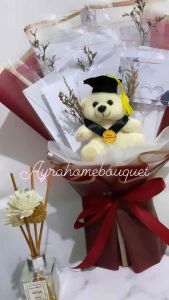 [BUKET WISUDA] Bouquet Buket Boneka Hadiah Wisuda + 10 Slot Uang Kosong Free Kartu Ucapan Kosong