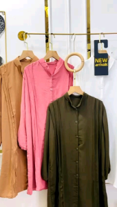 Tunik Crinkle Airflow Premium Long: Desain & Bahan