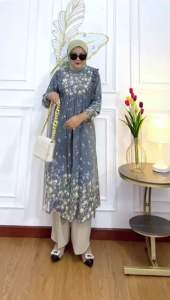 Ross Shop - Set Tunik Zafina - Setelan Tunik Celana Crinkle Airflow