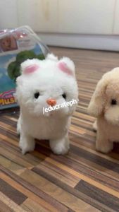 EducratPH Plush Pet Toy with Carry Bag & Strap | Cute Interactive Stuffed Animal for Kids