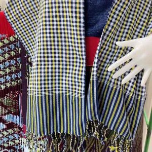 ผ้าพันคอผ้าฝ่ายทอมือ เนื้อฝ่ายแท้100%ขนาด180*40cm.เหมาะทุกฤดูกาล