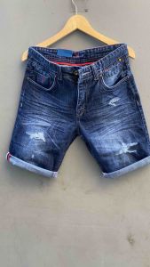 CELANA PENDEK SOBEK WAIGEO FASIONTERBARUBAHAN DENIM TEBAL