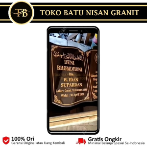 BATU NISAN KUBURAN MAKAM GRANIT UKURAN 30 x 40 KUALITAS TERBAIK