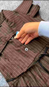 Dress Anak Perempuan kekinian korean style- motif garis anak kancing - Fashion Anak - Anak Semiwoll