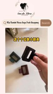 A16✨【Klip Rambut Korea Gaya Park Chaeyoung】韩式小方块发夹  Korea Matte Rectangle Hair Claw 高级感朴彩英同款头饰 Hair Pin Hair Accessories