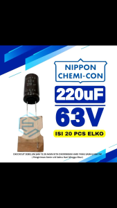 Elko 63v 220uf elco 220uf 63v Original (isi 20pcs)
