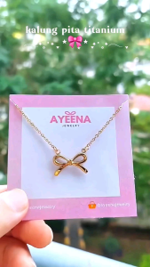 AYEENA JEWELRY - K03 Kalung Pita Titanium Premium Anti Karat Anti Luntur | BISA COD