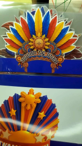 Laminated Waterproof Buwan ng Wika Headdress 2D & 3D Effects Vibrant Print Thick Photopaper Handcrafted Crown Style Hair Accessories