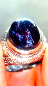 Cincin Batu Black Opal Sempur Banten Jarong Natural Bahan Ranting