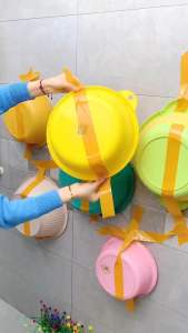 Móc Chậu Dán Tường Inox Dán Tường Treo Thau Chậu Khăn Quần Áo