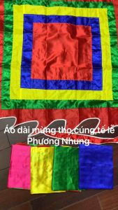 Cờ lễ hộicờ thầncờ ngũ sắc (2m-25m-3m-4m-5m)cắm treo nơi thờ tự -Không cán