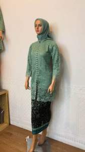 Kebaya Tunik Aqila M-5L Full Payet Dijahit Tangan Ada Ukuran Jumbo Ld 130cm Mewah Dan Elegan Bahan Brukat Premium Non Glitter Grade A