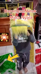 Barongsai anak Lampu Nyala Kwalitas Super