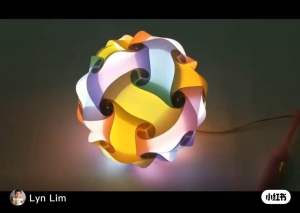 DIY lantern DIY Handmade with LED Lamp Parent-child Activity 手工灯笼diy制作材料包 五彩手提灯笼