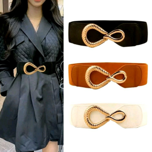 Thắt lưng nữ dây nịt nữ đai váy Thời Trang Hàn QUốc Chất liệu hỗn hợp Hàng nhập Kích thước 7cm eo co giãn