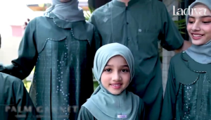 Ethica Sarimbit Ladiva Palm Garnet Setelan Pakaian Keluarga