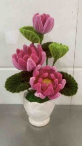 Chậu hoa kẽm nhung cao 30-35cm