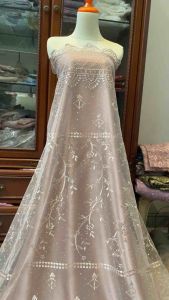 Bahan Kain Brokat Tile Payet Trans Florence Harga 05meter