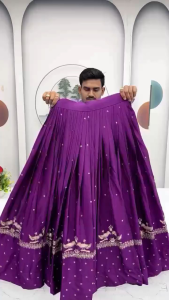[PRE-ORDER] 2026 JULY NEW ARRIVAL READYMADE PURPLE BOLLYWOOD LEHENGA CHOLI FOR WOMEN | HEAVY EMBROIDERY READYMADE LEHENGA SET WITH DUPATTA | WEDDING PARTY WEAR PURPLE DESIGNER LEHENGA CHOLI