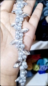 Mutiara rangkai payet tetes per 10cm
