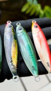 umpan metal jig full gid motif ikan asli  40 60 80 100 gr full GID