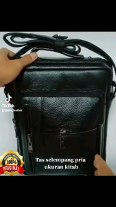 PROMO - Tas Selempang Pria Kulit sapi ukuran kitab