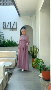 Malika Gamis Pesta Ready Stok Size L sampai BIG SIZE 4L