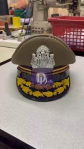 หมวกหม้อตาลตำรวจชายสี สนว.01 ชั้นนายพล พร้อมซองกันเปื้อน