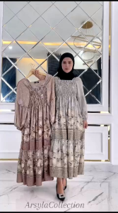 DRESS SMOK//MIDI DRESS//DRESS RAYON//MIDI DRESS SMOK//MIDI ARSYLA