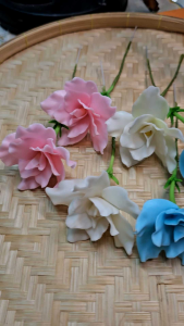 ดอกพุดซ้อนสีขาว ดอกไม้ดินไทยประดิษฐ์ ราคาต่อ1ดอก