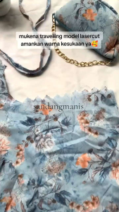 Mukena Parasut Travelling Motif 2in1 / Mukena Motif Travelling / Mini Parasut Premium