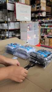 ช้อน ส้อม พลาสติก ยาวพิเศษ ดำ - ผัก ผลไม้ 20 แพค ยกมัด ยี่ห้อ TC