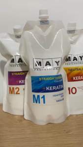 (5 tặng 1) Bộ Kem Uốn Duỗi 2in1 Phục Hồi Tóc May M1&M2&MO 1000ml