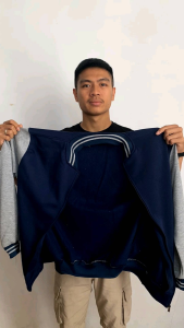 jaket baseball polos resleting kombinasipolos