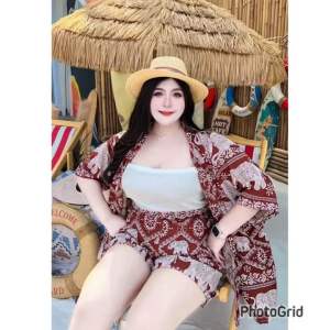 🏝PLUSSIZE 🏝พร้อมส่ง‼️ชุดเซ็ตเชิ้ตผ้า 3 ชิ้น SET กางเกง สายเดี่ยว คลุม รับซัมเมอร์ ชุดสาวอวบอ้วน เซทคนอ้วน เพิ่มขนาด อย่าง 40-52 ชม 🔥