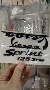 Bộ tem Vespa Sprint 125 3Vie màu đen bóng hàng nhập Thái Lan chất lượng cao dành trang trí riêng cho dòng xe này tem nổi màu sắc rất đẹp và bền giá bán cực tốt bán lẻ như bán sỉ