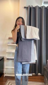 กางเกงทรงกระบอกเอวสูง | กางเกงทรงกระบอกเอวสูง