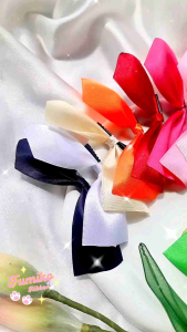 โบว์จีซู กิ๊บติดผม หลากหลายสี เป็นคู่ - โบว์จีซู กิ๊บติดผม หลากหลายสี