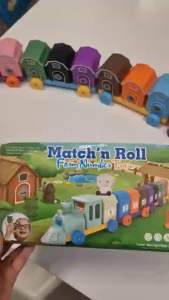 educratePH Farm Number Train Toy for Match & Roll Learning Train Animals Keys & Number House