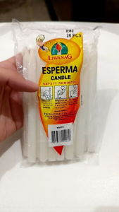 Liwanag Esperma Candle #2- White Kandila with 20pcs in a pack