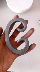 Ornamen Nako Tempa Motif C 10cm Besi Nako 12 ( 10mm ) | Nako Tempa Letter C