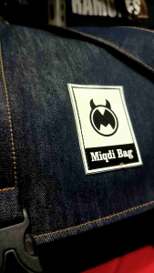 TAS SELEMPANG BAHAN JEANS FULL DENIM PRIA WANITA TAS KULIAH KERJA MIQDI COSMIC