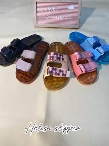 SHOES BY TIRA Helisa velcro slipper/sandal wanita import jelly karet