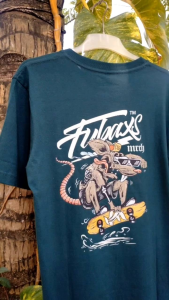 Kaos Desain Grafis: FUBAXS T-shirt Hijau Botol & Kaos RATSKULLSKET