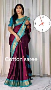 Cotton Silk Saree COTTON PAITHAN Pure Mercerised Soft Silk Exclusive Border Design Minawork Peacock All Our Zari Pattern