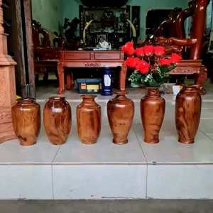 Bình hoa decor bình hoa gỗ lọ hoa gỗ gụ tự nhiên decor trang trí nhà cửa phòng khách.