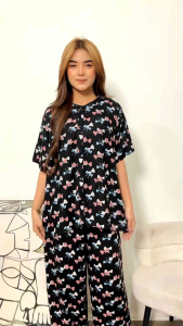 Nofita - Oneset Piyama Rayon Viscose Setelan Baju Tidur Nyaman Bumil Busui Friendly